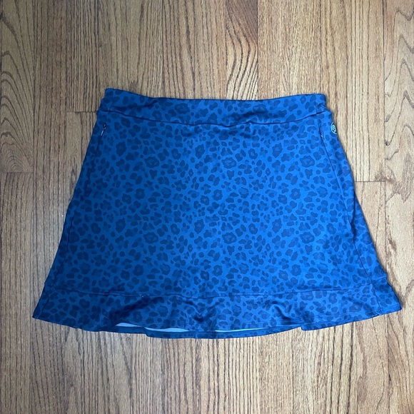 NWT - Renwick Navy blue Leopard Print Skort - Picture 2 of 4